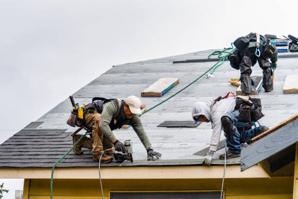 Professional Emergency Roof Repair technician working in Thomasville, PA